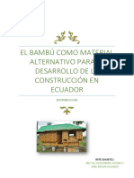 El Bambú Como Material Alternativo para El Desarrollo de La Construcción EN ECUADOR