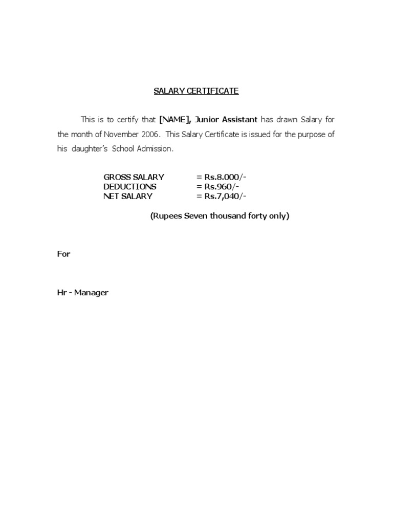 SIMPLE SALARY CERTIFICATE FORMAT KERALA PDF DOWNLOAD visual data 6