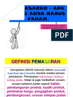 Definisi Pemasaran