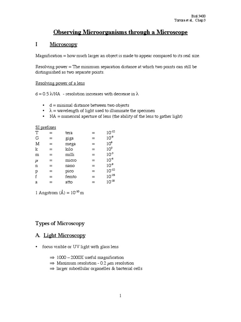 Microscopy CH 3 | PDF | Microscopy | Staining