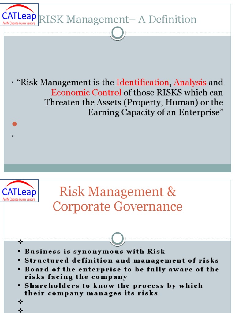 Risk Management Overview and Process | PDF