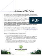 Shutdownof PCs Policy