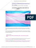 Assassinatos de Trans e Travestis Caem 24,5% No Brasil - OBSERVATÓRIO G