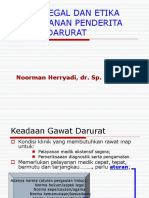 ASPEK LEGAL DAN ETIKA PENANGANAN PENDERITA GAWAT DARURAT - Dr. Noorman