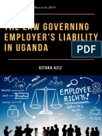 The law governing employer's liability in Uganda.