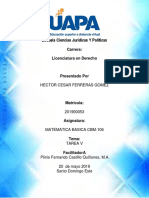 Matematica Basica Cbm-106 Tarea V Uapa Hector Ferreras