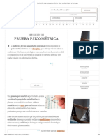 Definición de prueba psicométrica - Qué es, Significado y Concepto