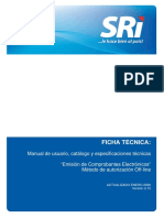 Ficha Tecnica Comprobantes Electrónicos Esquema Offline PDF