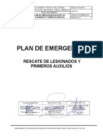 PLE-SGI-04 PLAN DE EMERGENCIA RESCATE DE LESIONADOS Y PRIMEROS AUXILIOS V1