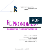 Pronombres posesivos y demostrativos