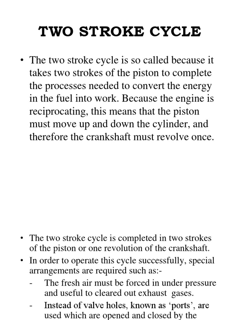 The Workings of a TwoStroke Engine A Comprehensive Look at the Two