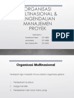 Organisasi Multinasional Dan Pengendalian Manajemen Proyek Kelompok 6