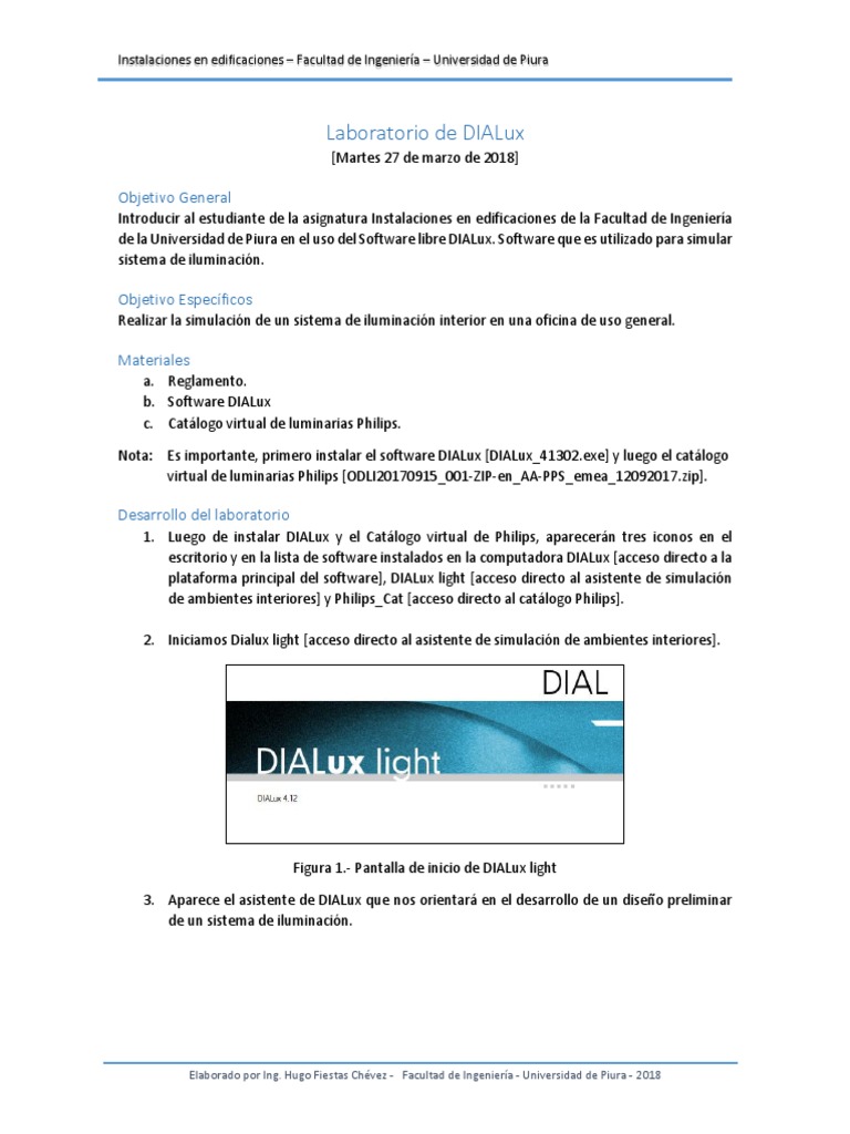 Lab Dialux 27 03 2018 | PDF | Simulación | Software