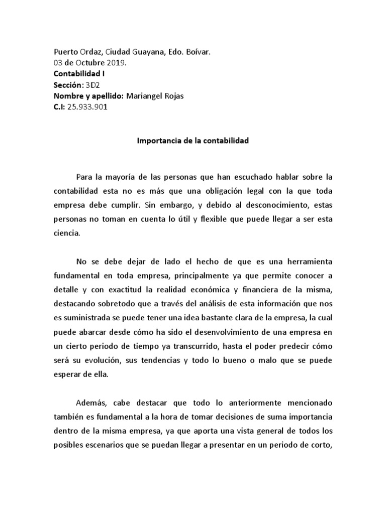 Importancia de la Contabilidad en Empresas | PDF | Contabilidad | Business