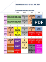 HORARIO ESTUDIANTIL SEGUNDO