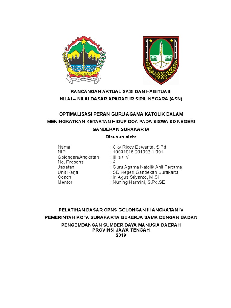 Rancangan Aktualisasi Oky Edit Pdf