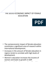 THE SOCIO-ECONOMIC IMPACT OF FEMALE EDUCATION