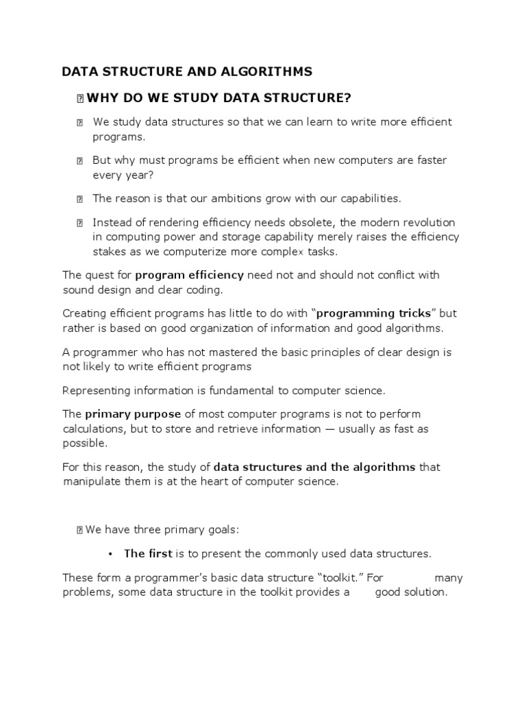 DATA STRUCTURE AND ALGORITHMS Notes | PDF | Array Data Structure | Data ...