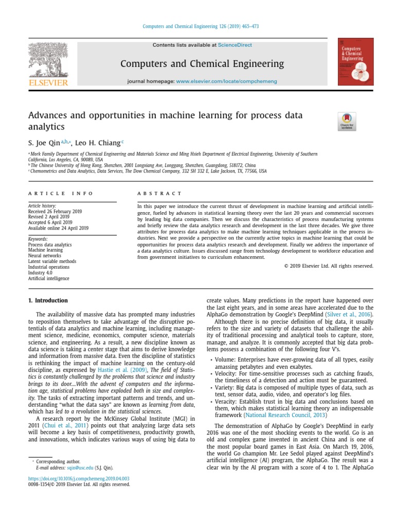 DATA ANALYTICS FOR PROCESS ENGINEERS PDF intelligence overview