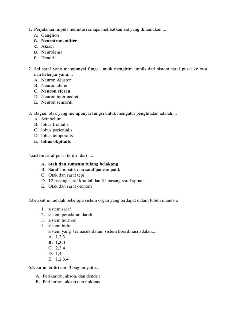 Soal Syaraf Docx