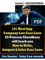 Company Law Handwritten Case Laws by CS Praveen Choudhary PDF