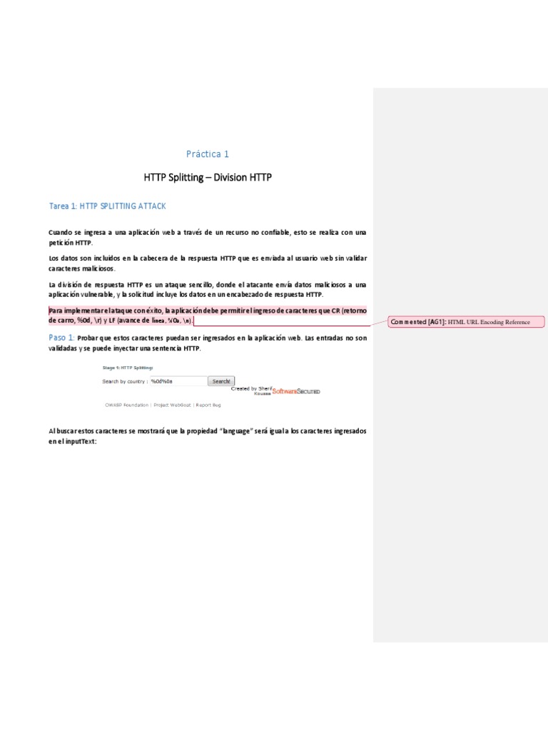 Prac 1 - HTTP Splitting | PDF | Protocolo de Transferencia de ...