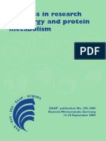 Progress in Research On Energy and Protein Metabolism 2003 PDF