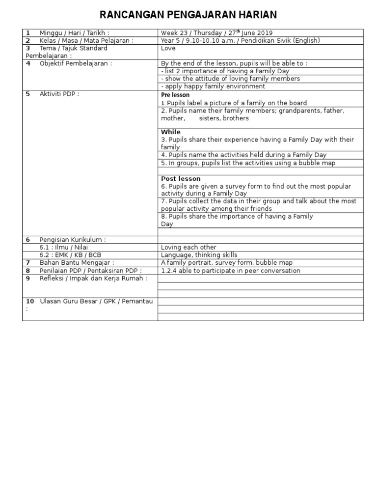 Lp Pendidikan Sivik Year 5 Love Pdf