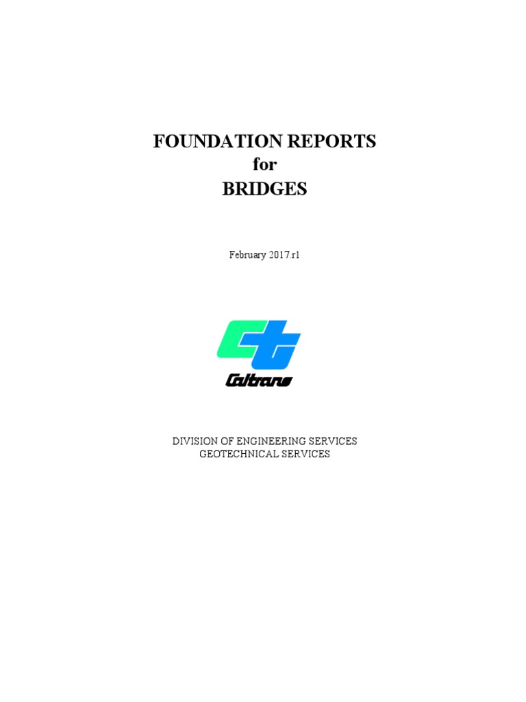 FOUNDATION REPORTS For BRIDGES | PDF | Deep Foundation | Earthquakes