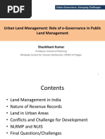 Urban Land Management