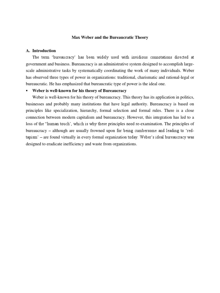 Understanding Weber's Bureaucracy | PDF | Max Weber | Bureaucracy