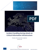 Incident Handling During Attack On Critical Information Infrastructure Toolset