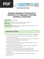 Acção de Formação "Common European Framework of Reference for Languages