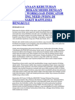 PERENCANAAN KEBUTUHAN TENAGA REKAM MEDIS DENGAN METODE WORKLOAD INDICATOR or STAFFING NEED