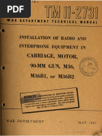 TM 11-2731 Installation of Radio and Interphone Equipment in Carriage, Motor, 90-mm Gun, M36, M36B1, or M36B2 1945