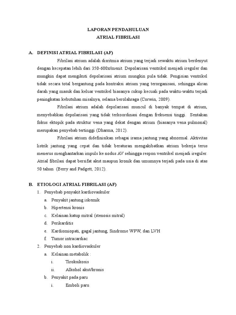 Panduan Lengkap Atrial Fibrilasi | PDF