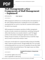 Mall Management - 5 Key Components of Mall Management - Explained! PDF