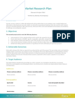 Market Research Plan Template