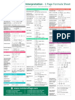 Applications and Interpretation 1 Page Formula Sheet PDF