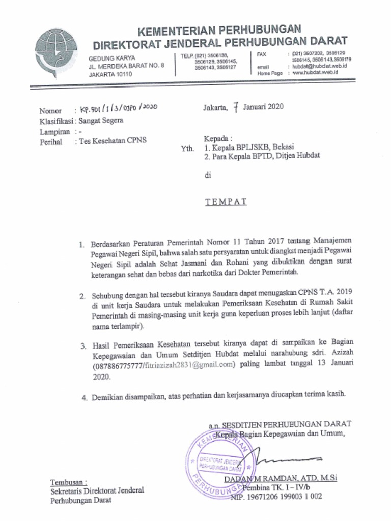 Surat Pengantar Tes Kesehatan (UPT) PDF