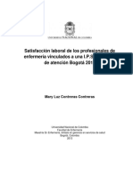 Satisfaccion Laboral de Los Profesionale PDF