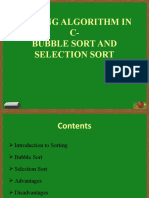 Sorting Algorithm in C-Bubble Sort and Selection Sort