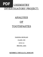 Toothpaste Ion Analysis Project | PDF | Ion | Salt (Chemistry)