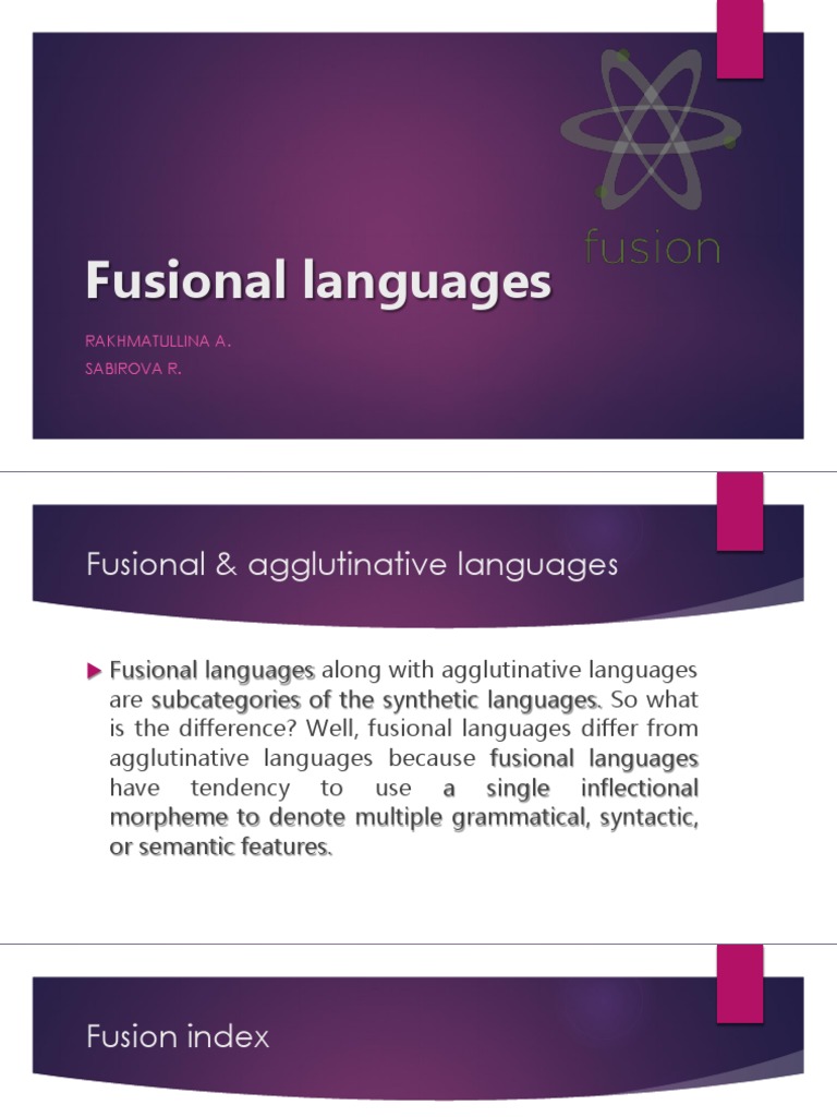 Fusional - Languages Presentation | PDF