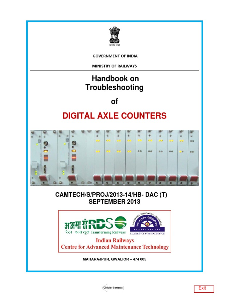 Digital Axle Counter Troubleshooting Guide | PDF | Input/Output ...