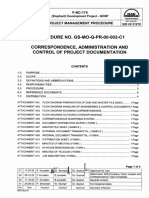 Procedure - Correspondence, Adm and Control of Project Doc