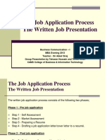 Presentation - The Job Application Process