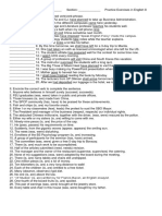 Practice Exercise For SVA and Tenses