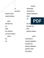 Jadwal Pelajaran