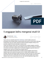 5 Anggapan Keliru Mengenai Studi S3